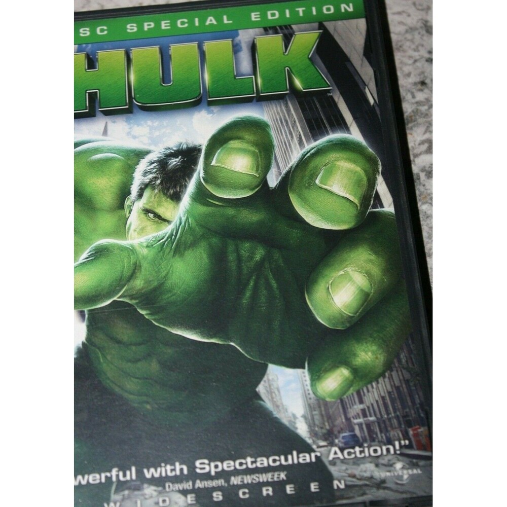 THE HULK 2 DISC SPECIAL EDITION DVD 2003 MOVIE FILM AND CASE FULL FRAME VGUC